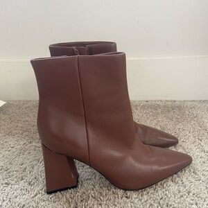 Marc Fisher Brown Ankle Boots